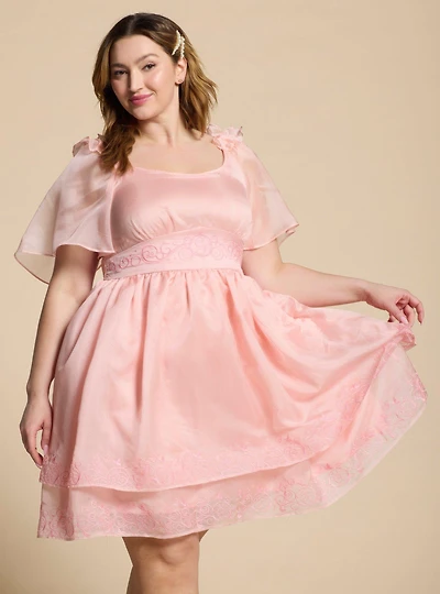 Wicked Glinda Bubble Plus Smock Dress - BoxLunch Exclusive