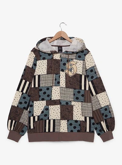 Disney The Nightmare Before Christmas Sally Patterned Women's Plus Zippered Hoodie - BoxLunch Exclusive
