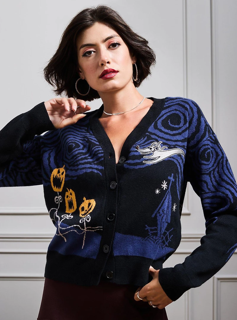 Disney The Nightmare Before Christmas Jack & Sally Spiral Hill Cardigan - BoxLunch Exclusive