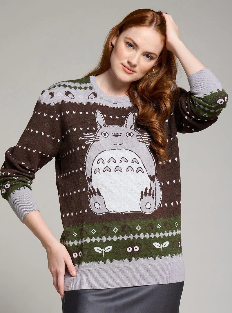 Our Universe Studio Ghibli My Neighbor Totoro Patterned Holiday Sweater - BoxLunch Exclusive