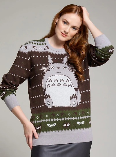 Our Universe Studio Ghibli My Neighbor Totoro Patterned Holiday Sweater - BoxLunch Exclusive