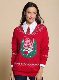 Strawberry Shortcake Wreath Portrait Holiday Sweater - BoxLunch Exclusive