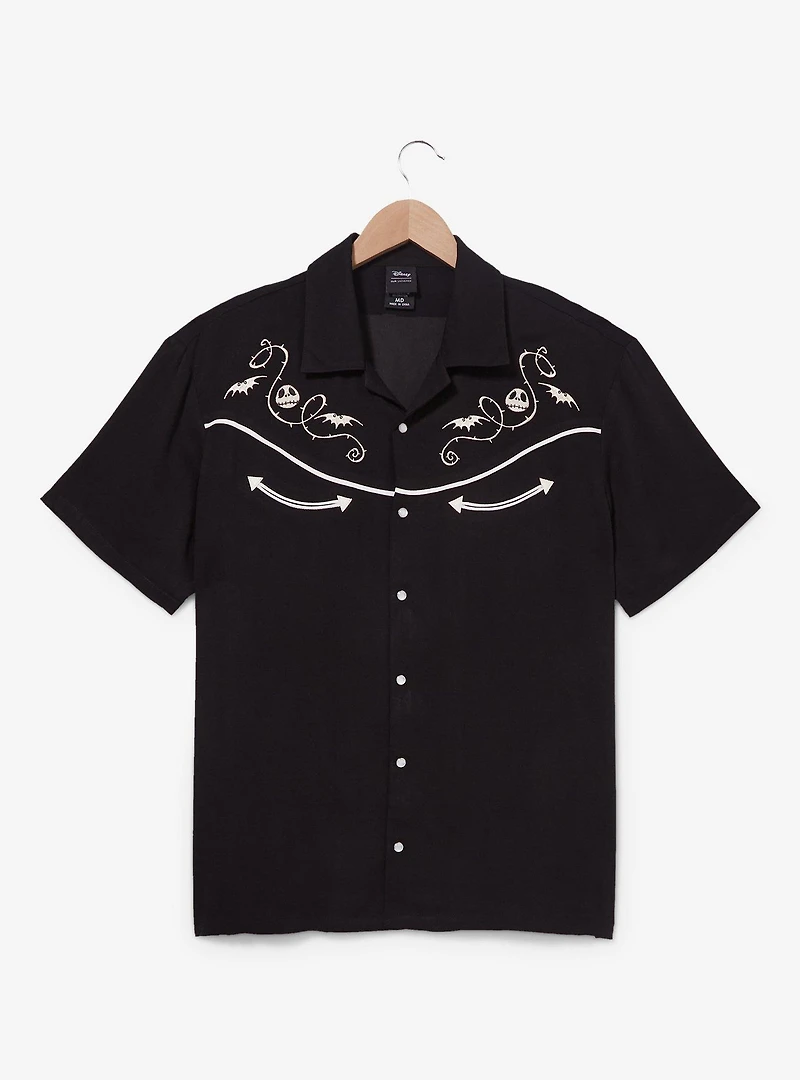 Our Universe Disney The Nightmare Before Christmas Jack Skellington Western Playing Cards Button-Up - BoxLunch Exclusive