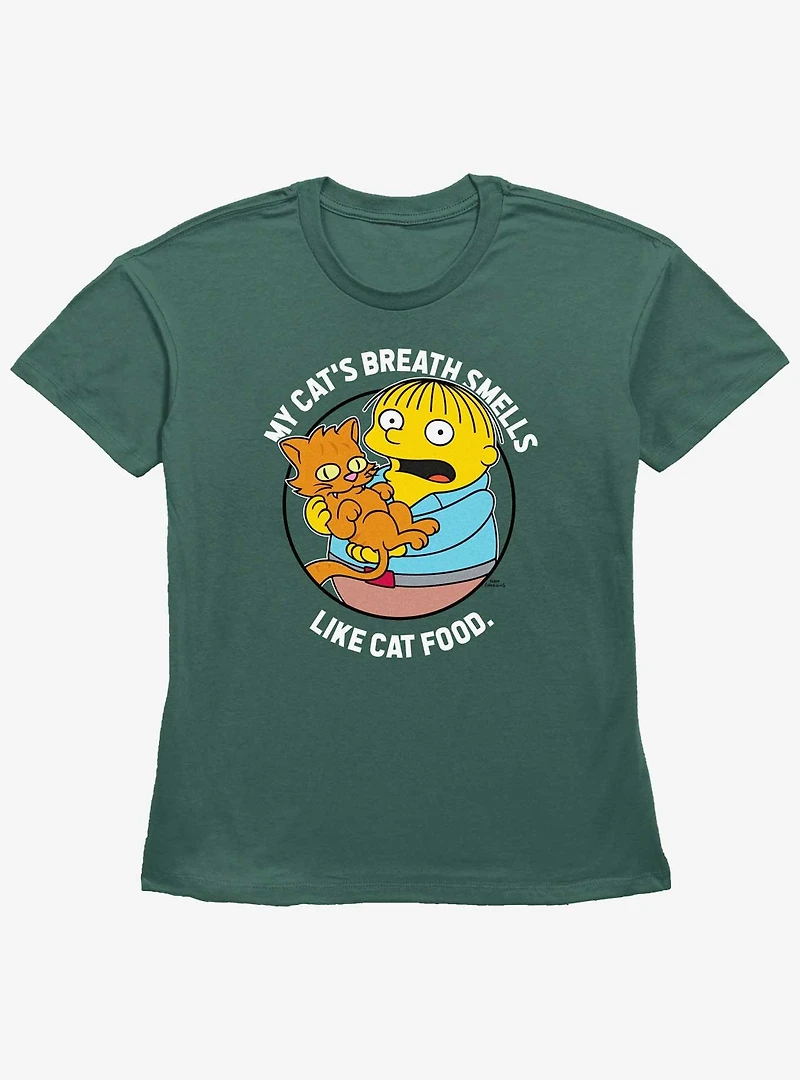 The Simpsons Ralph Cat Breath Womens Straight Fit T-Shirt