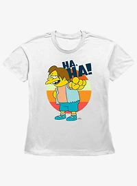 The Simpsons Nelson Ha Womens Straight Fit T-Shirt
