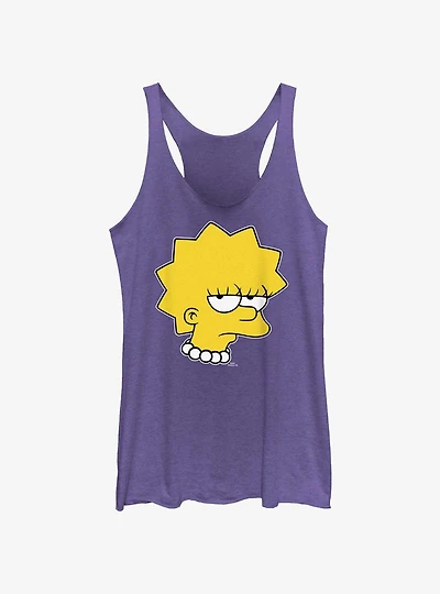 The Simpsons Unamused Lisa Womens Tank Top