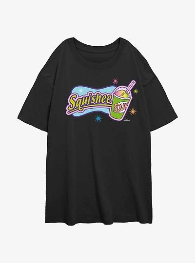 The Simpsons Squishee Logo Womens Oversized T-Shirt
