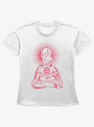 The Simpsons Zen Homer Womens Straight Fit T-Shirt