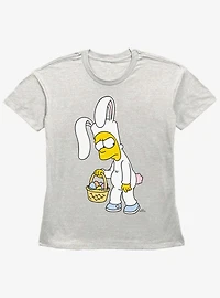 The Simpsons Bunny Bart Womens Straight Fit T-Shirt