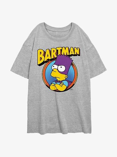 The Simpsons Bartman Circle Womens Oversized T-Shirt