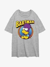 The Simpsons Bartman Circle Womens Oversized T-Shirt
