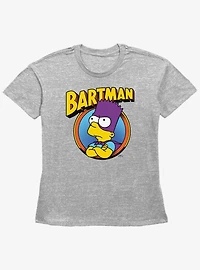The Simpsons Bartman Circle Womens Straight Fit T-Shirt