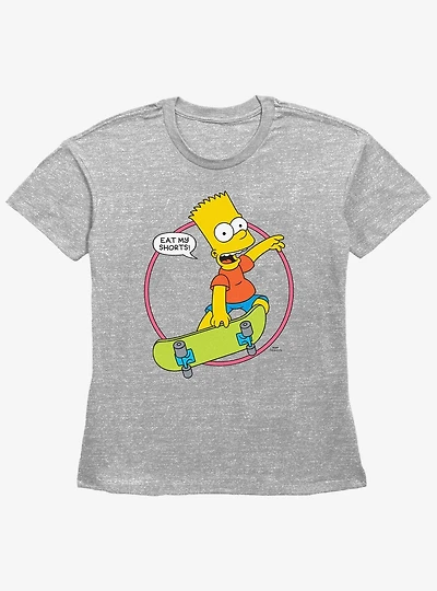 The Simpsons Bart Eat My Shorts Womens Straight Fit T-Shirt