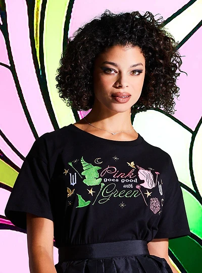 Wicked Glinda & Elphaba Icon Silhouettes Women's T-Shirt - BoxLunch Exclusive