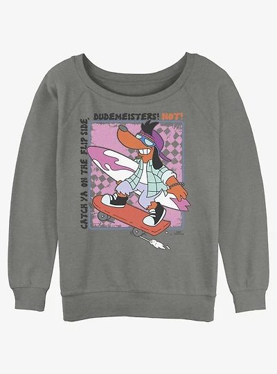 The Simpsons Poochie Dudemeisters Womens Slouchy Sweatshirt