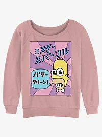 The Simpsons Mr. Sparkle Womens Slouchy Sweatshirt