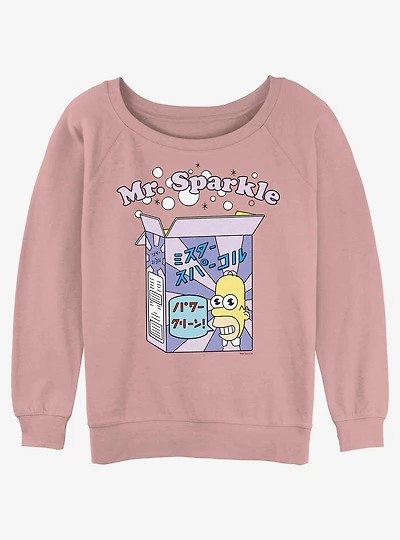 The Simpsons Mr. Sparkle Box Womens Slouchy Sweatshirt
