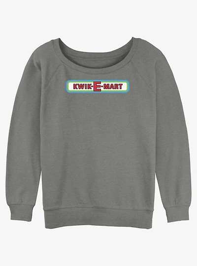 The Simpsons Kwik-E Logo Womens Slouchy Sweatshirt