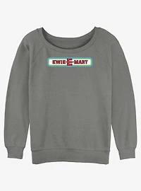 The Simpsons Kwik-E Logo Womens Slouchy Sweatshirt