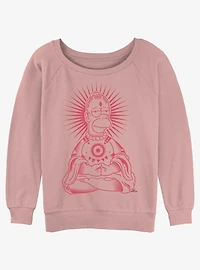 The Simpsons Zen Homer Womens Slouchy Sweatshirt