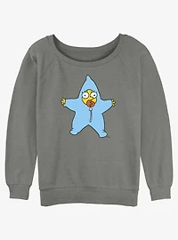 The Simpsons Maggie Star Snow Suit Womens Slouchy Sweatshirt
