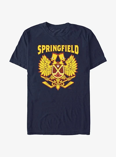 The Simpsons Bart Springfield Hockey Crest T-Shirt