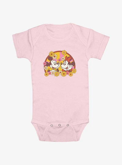 Disney Mickey Mouse Minnie Love Bloom Infant Bodysuit