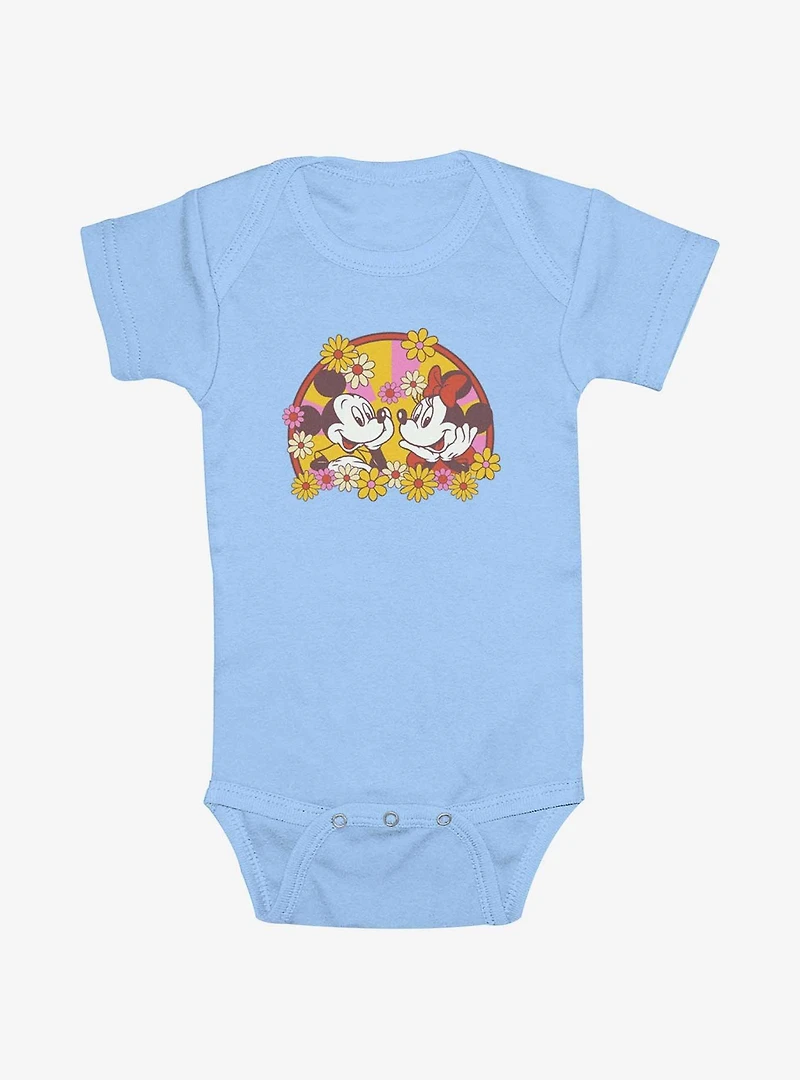 Disney Mickey Mouse Minnie Love Bloom Infant Bodysuit