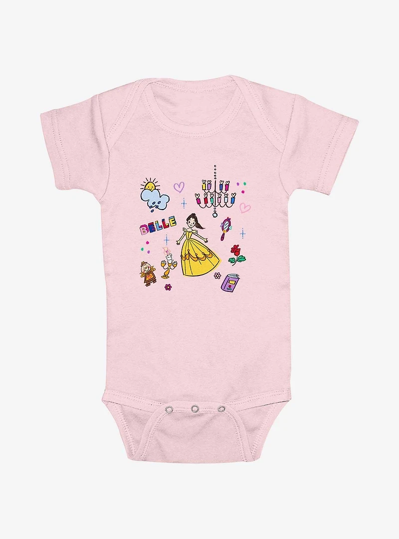 Disney Princesses Belle And Icons Infant Bodysuit