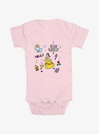 Disney Princesses Belle And Icons Infant Bodysuit