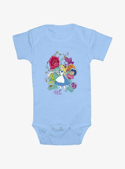 Disney Alice Wonderland Classic Floral Forest Infant Bodysuit