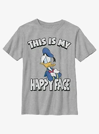Disney Donald Duck This Is My Happy Face Youth T-Shirt