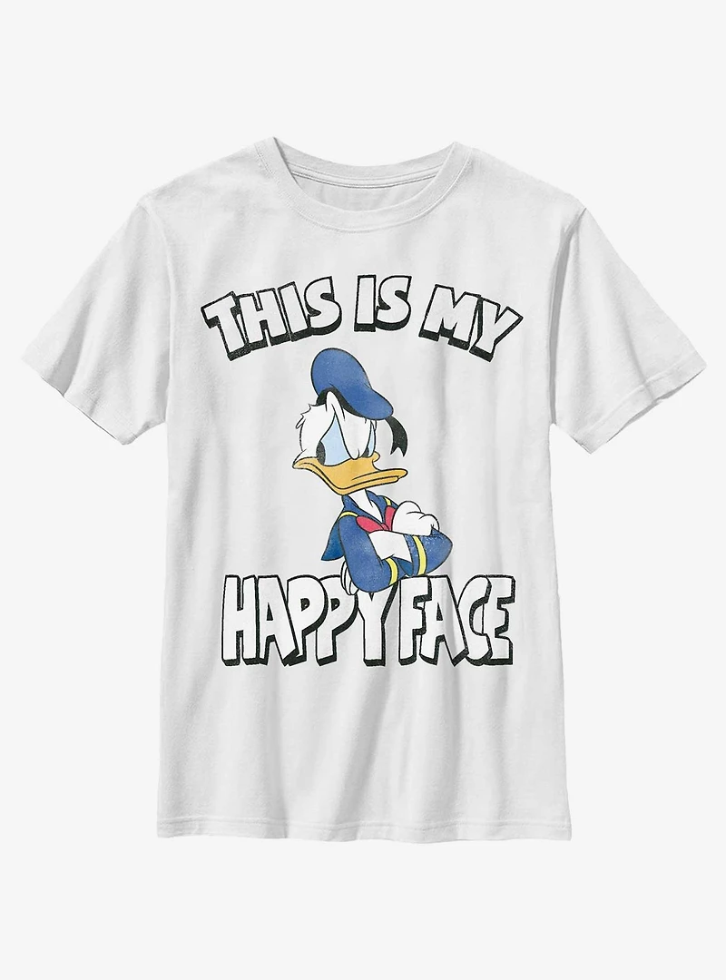 Disney Donald Duck This Is My Happy Face Youth T-Shirt