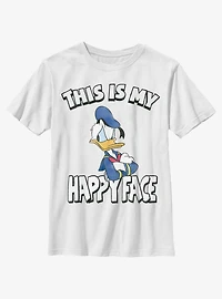 Disney Donald Duck This Is My Happy Face Youth T-Shirt