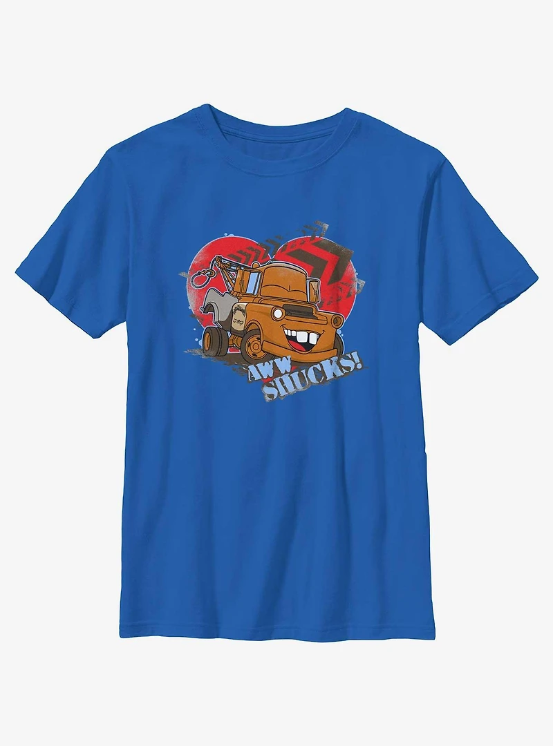 Disney Pixar Cars Aww Shucks Mater Heart Youth T-Shirt