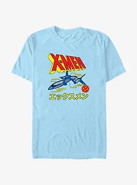 Marvel X-Men Plane Diagram Japanese Writing T-Shirt