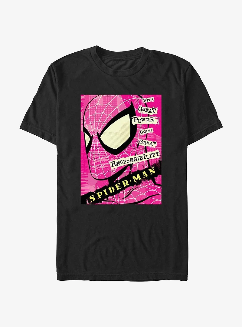 Marvel Spider-Man Power And Responsibility Quote T-Shirt