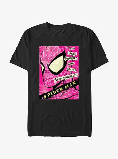 Marvel Spider-Man Power And Responsibility Quote T-Shirt