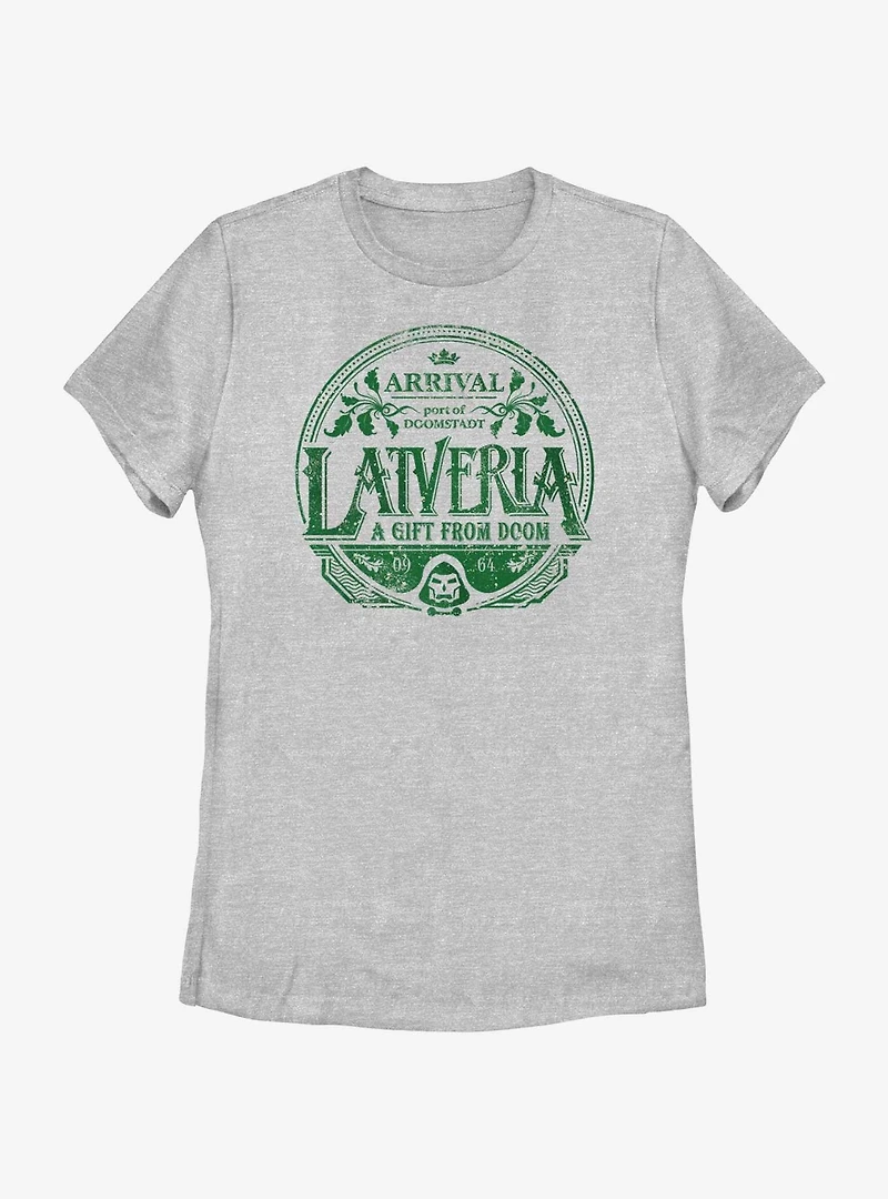 Marvel Avengers Latveria Gift From Doom Womens T-Shirt