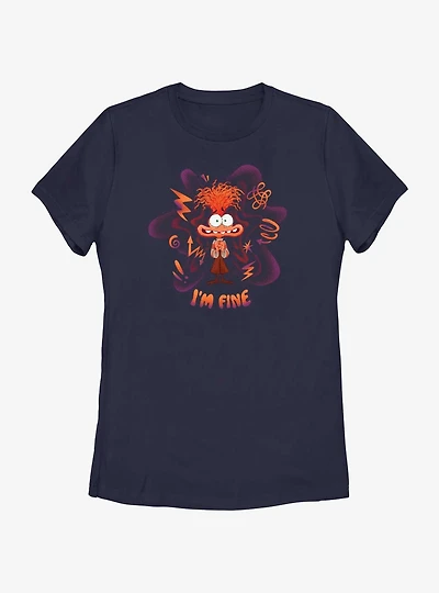 Disney Pixar Inside Out 2 Anxiety I Am Fine Womens T-Shirt