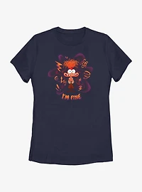 Disney Pixar Inside Out 2 Anxiety I Am Fine Womens T-Shirt