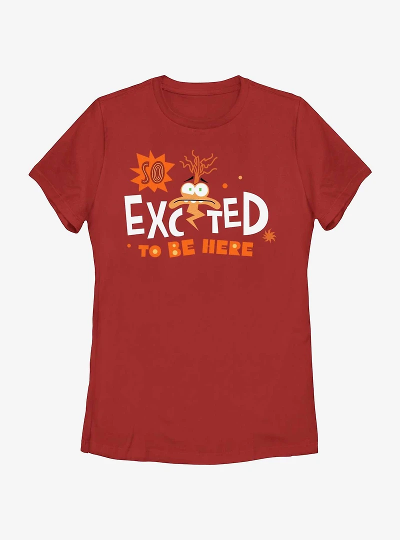 Disney Pixar Inside Out 2 Anxiety So Excited To Be Here Womens T-Shirt