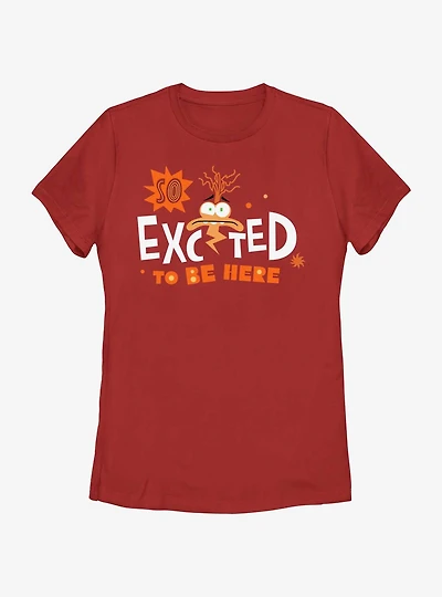 Disney Pixar Inside Out 2 Anxiety So Excited To Be Here Womens T-Shirt