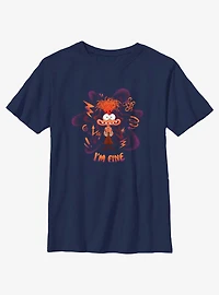 Disney Pixar Inside Out 2 Anxiety I Am Fine Youth T-Shirt