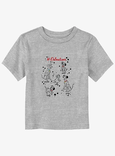 Disney 101 Dalmatians Puppy Names Toddler T-Shirt
