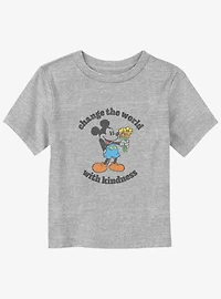 Disney Mickey Mouse Change The World With Kindness Toddler T-Shirt