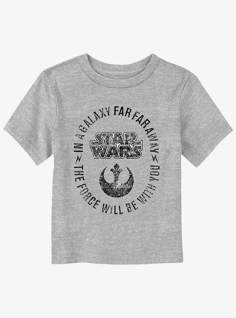 Star Wars A Galaxy Far Faraway Circular Thread Toddler T-Shirt