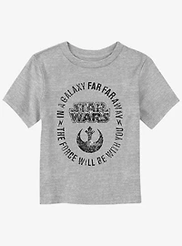 Star Wars A Galaxy Far Faraway Circular Thread Toddler T-Shirt
