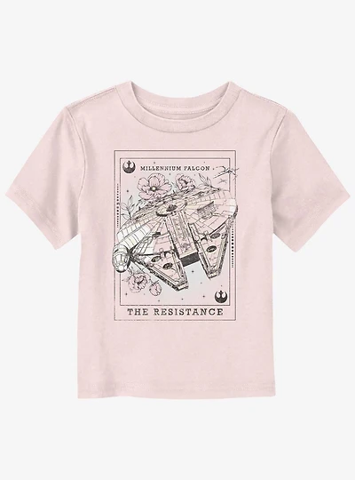 Star Wars Millennium Falcon Floral Tarot Toddler T-Shirt