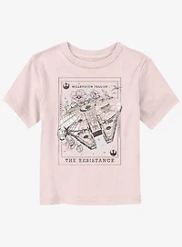 Star Wars Millennium Falcon Floral Tarot Toddler T-Shirt